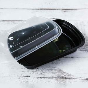 Produit chaud noir jetable micro-ondes en plastique prendre conteneur Rectangle préparation de repas conteneurs alimentaires pour les techniques d'injection de cuisine - Product Image 4