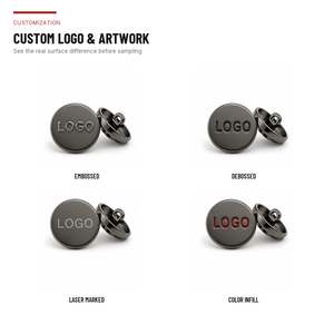 Boutons à tige de style vintage en laiton et acier inoxydable écologiques avec logo personnalisé en relief pour vêtements, uniformes et vêtements d'extérieur - Product Image 4