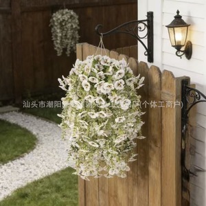 Chao Xingmei Artificial Pansy Flower Basket 30cm-100cm <b>Plastic</b> Home Decor Wedding Outdoor Wall Hanging - Product Image 2