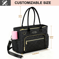 Grand sac à Bible en toile, housse de protection amovible, design matelassé, fermeture éclair, grande capacité, sac fourre-tout portable pour femmes, étude religieuse