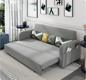 כורסא מכירה לוהטת ספה בהצטיינות להמרה ספות ספה מיטה מתקפל עץ + מתכת עיצוב מתאבנות מיטות ספה עם אחסון