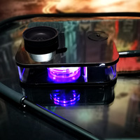 Échantillon gratuit vente en gros LED narguilé Shisha boîte colorée fumer Chicha narguilé carré Sheesha narguilé portable avec lumière LED