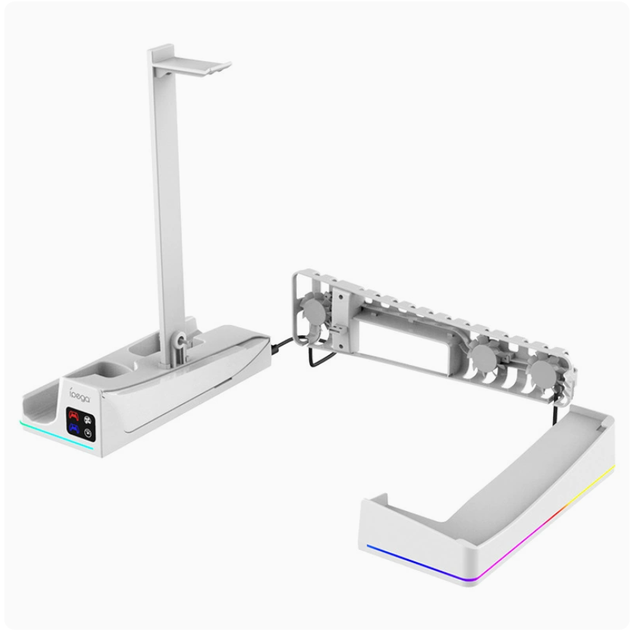 ZTLEKE 2026P Multi-Functional Horizontal Stand for Slim/Pro Console Dazzling RGB Colors Equipped 3 Cooling Fans Plastic