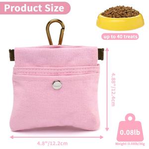 Muestra Gratuita de Dispensador de Comida para Mascotas con Clip para la Cintura, Bolsa de Silicona de Grado Alimenticio para Premios, Cierre Magnético, Libre de BPA, Bolsa para Premios de Perros - Product Image 2