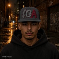Casquette Trucker 5 Panneaux Vintage Personnalisée avec Broderie, Visière en Mousse et Filet, Style Urbain Chicano Côte Ouest, Vente en Gros