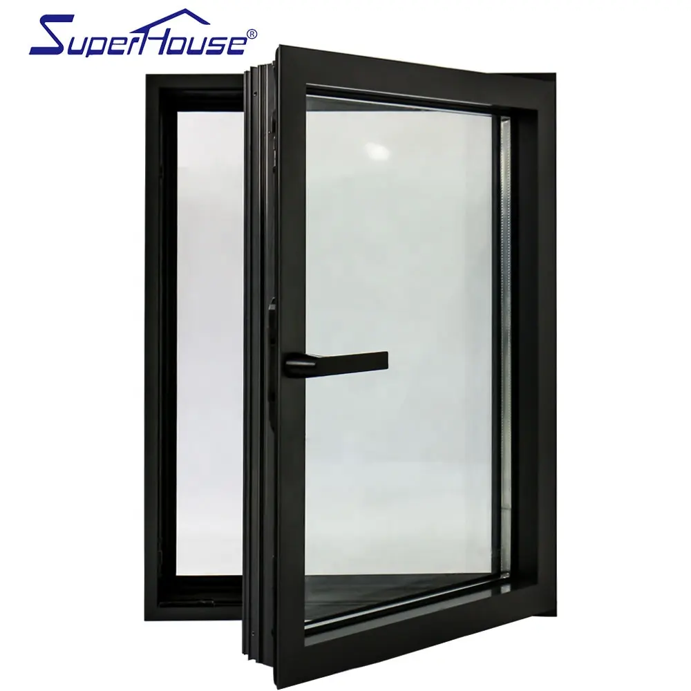 Canada USA title 24 NFRC certified thermal break aluminum energy efficient windows with triple glass