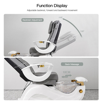 Fauteuil de pédicure de luxe MadamCenter, réglable et portable, spa de massage des pieds sans plomberie avec bol de spa, sans plomberie.