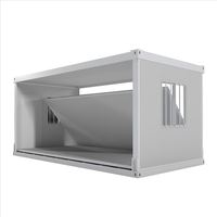 Maison conteneur pliable sur mesure OEM de 20 pieds, cabine préfabriquée portable pour bureau de chantier, entrepôt, logement