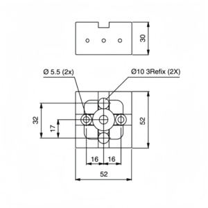 Paleta de Precisión para EDM de 52x52mm con Informe <span class=keywords><strong>CMM</strong></span> Zeiss para Sistema de Electrodo de Cobre y Grafito Compatible con 3R HE-R06778 - Product Image 6