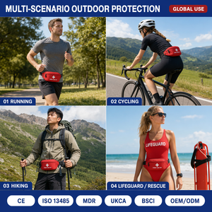 Botiquín de Primeros Auxilios de Cintura con Logotipo Personalizado OEM ODM, Manual, Manos Libres, Portátil, Bolsa de Emergencia, Cinturón Ajustable, Certificado CE - Product Image 6