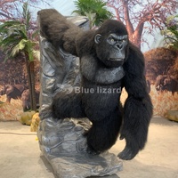 Bleu Lézard Parc D'attractions Décorations Simulation Gorille Animatronic Animal Kingkong Modèle à vendre