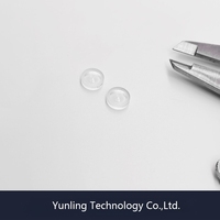 Lentille optique biconvexe en verre de silice fondue de 10 mm avec revêtement AR pour UVA/UVB/UVC/UV LED, diamètre personnalisable, garantie 1 an, OEM