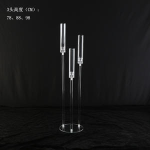 Portavelas acrílico transparente alto personalizado candelabro acrílico boda - Product Image 3