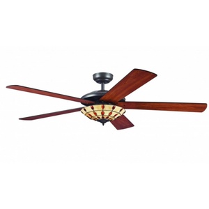 Ventilateur de plafond de luxe en bois naturel de 52 pouces pour la décoration intérieure, ventilateur de plafond intérieur avec lumière et télécommande - Product Image 1