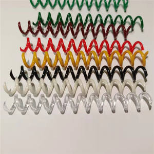 A4 A3 حجم ملون أسود أبيض واضح أحمر أخضر أصفر أزرق 6-50 مللي متر A5 دفتر ملاحظات سلك حلزوني ملف بلاستيكي - Product Image 6