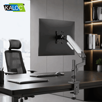 Support d'écran Kaloc pour bureau, robuste, avec ressort à gaz, réglable en hauteur, ergonomique, pour écran de 17 à 32 pouces