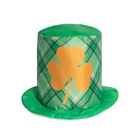 Chapeau de cloche à paillettes pour adultes, motif trèfle vert amusant, pour fêtes de carnaval, Saint-Patrick et Halloween, idéal pour les cadeaux de fête