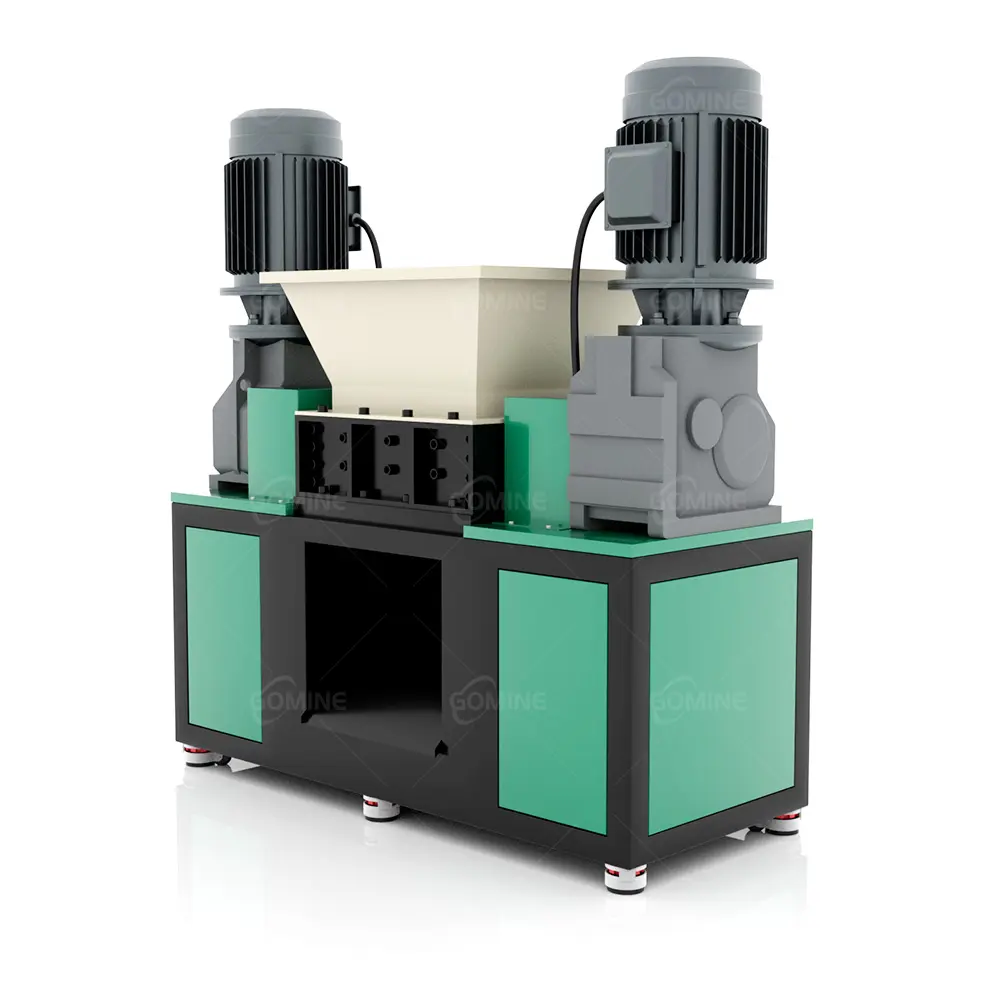 GM-B400 Kleine Dual Motor Shredder Machine Voor Metalen Plastic Rubber Hoge Kwaliteit Schroot Shredder Te Koop