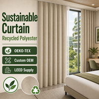 Cortinas Opacas Ecológicas y Sostenibles con Certificación OEKO-TEX, Poliéster Reciclado, Personalizadas OEM para Edificios Ecológicos LEED, Suministro para la UE y EE. UU.