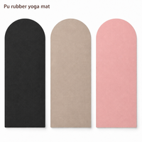 Tapis de sol ergonomique en PU rectangulaire à extrémités ovales, personnalisé, résistant aux rayures, avec support antidérapant pour appui-tête