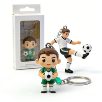 Nouveaux porte-clés personnalisés sur le thème du football 2D/3D, design personnalisé avec votre propre logo, porte-clés en caoutchouc souple en PVC