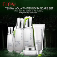 Marque privée Produits de beauté pour la peau Crème de lotion pour le corps Populaire Aqua Light Éclaircissant Blanchissant 5PCS Ensemble de soins de la peau du visage