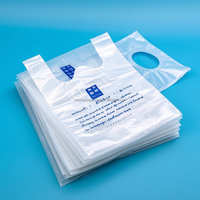 Sacs en plastique transparents personnalisables de T-shirt de LDPE de HDPE poly sacs imprimés jetables de supermarché pour des expositions