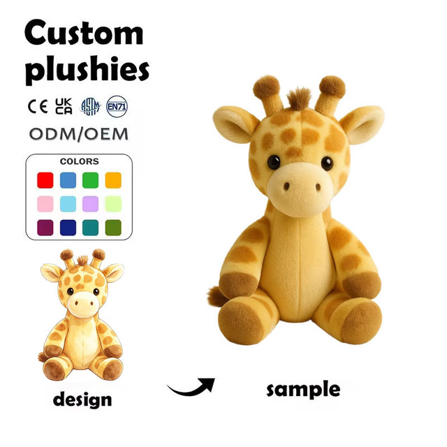 Wholesale Custom Cute Plush Jungle Forest Animals Super Soft Giraffe Lion Fox Toys for Kids Mascot Plush Animals