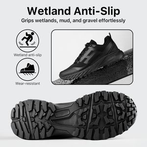 FOXA Men's Trail Running Shoes Breathable Lightweight Rubber Outsole <b>EVA</b> Midsole Summer Outdoor Hiking Tactical Sneakers - Product Image 4