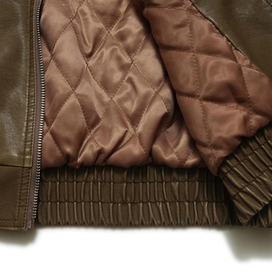 Giacca Varsity Personalizzata da Uomo, Alta Qualità, Ricamo, Impermeabile, in Pelle PU Nera, Stile Alla <span class=keywords><strong>Moda</strong></span> Universitario - Product Image 4