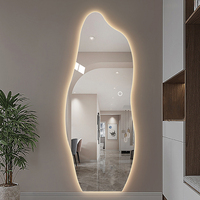 Espejos de Pared Inteligentes con Iluminación LED, Modernos, sin Marco, Retroiluminados, Irregulares, de Cuerpo Entero, para Salón de Hotel, Baño, Venta al Por Mayor