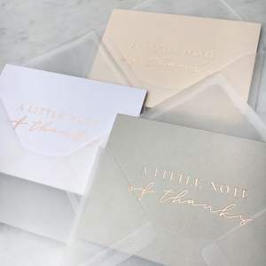 Biglietti di ringraziamento personalizzati bella lamina d'oro rosa con busta pergamena per matrimonio e paty - Product Image 4