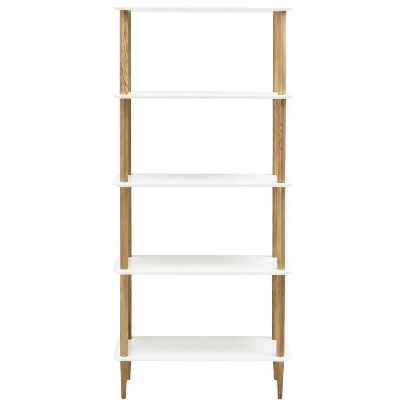 Best selling white wooden bookshelf floor type multi-layer shelf for bedroom living room