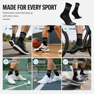 Custom logo Cotton Black Sports <strong>Socks</strong> <strong>Mens</strong> Black Athletic <strong>Socks</strong> Cycling <strong>Men</strong> <strong>Gym</strong> Workout Terry Sport Sox Crew Bamboo for Man <strong>Sock</strong> - Product Image 5