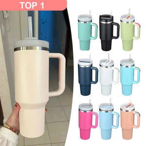 Tasse <span class=keywords><strong>isotherme</strong></span> portable personnalisée en acier inoxydable H2.0 40oz, avec poignée et paille, maintien au chaud 12h - Product Image 1