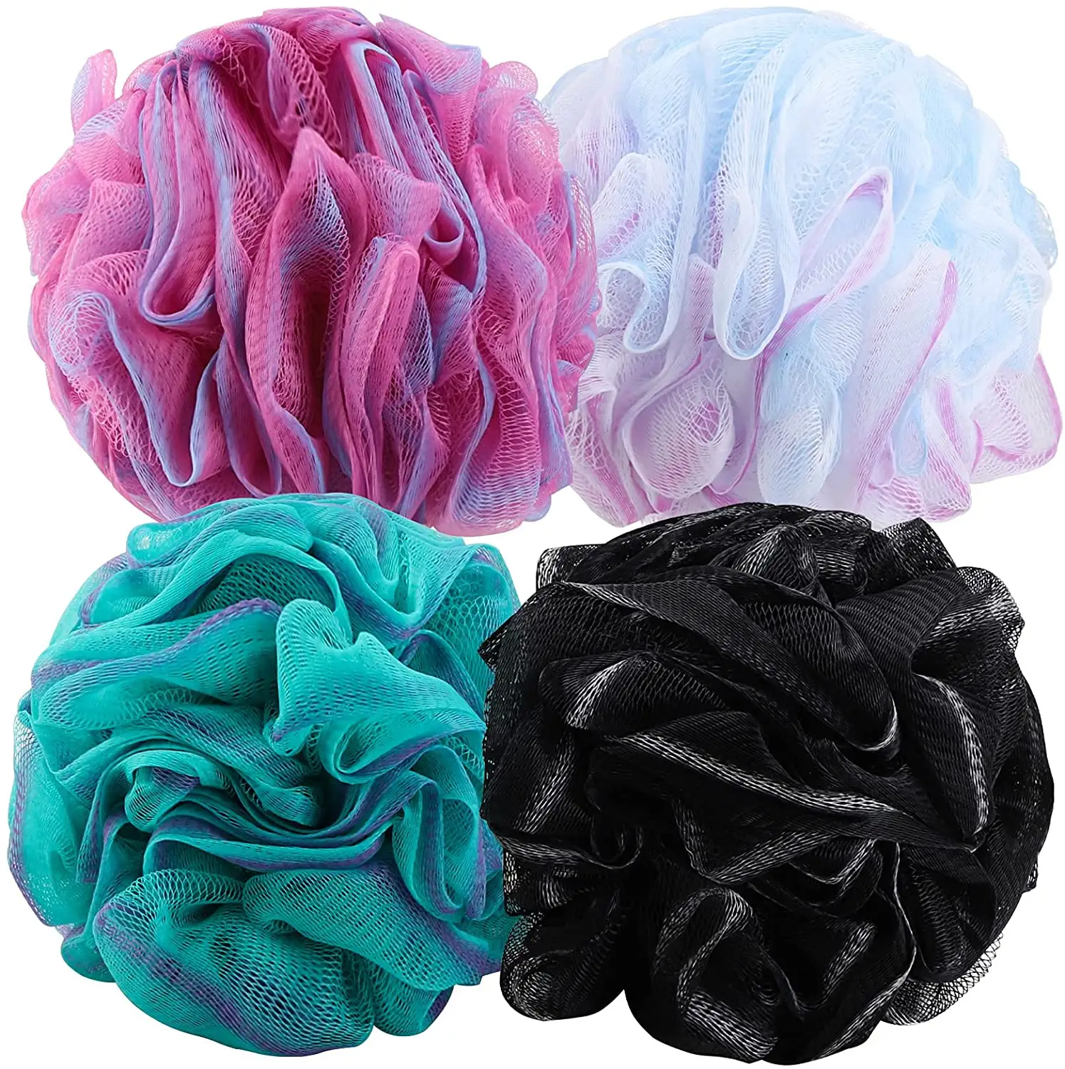 75G Douche Loofahs Grote Bad Spons Mesh Poef Wassen Bladerdeeg Xl Douche Poof Body Loofas Voor Baden