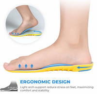 Semelles orthopédiques pour soulager la douleur au pied, inserts de chaussures à absorption des chocs et soutien de la voûte plantaire pour fasciite plantaire et inconfort du talon, usage quotidien