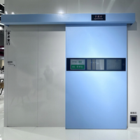 Porte coulissante électrique hermétique pour salle d'opération hospitalière, en tôle d'acier Yonking, avec panneau de vision et isolation phonique.