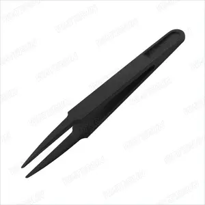 black conductive plastic tweezers for electronic assembly industry, computer repair tools