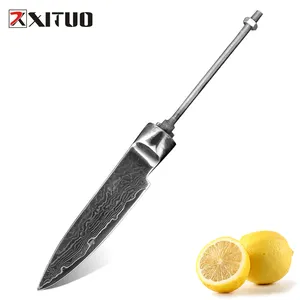 XITUO Diy刀坯日本大马士革钢坯削皮牛排蔬菜雕刻水果实用刀片刀坯