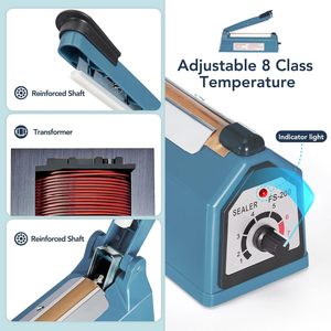 Máy <span class=keywords><strong>h</strong></span>àn nhiệt Impulse 8 inch, máy <span class=keywords><strong>h</strong></span>àn nhiệt thủ công nhẹ, dùng cho túi nhự<span class=keywords><strong>a</strong></span>/PE/PP, kèm phụ kiện thay thế - Product Image 4