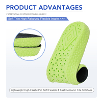 Plantillas Deportivas de PU de Longitud Completa, Transpirables, Antideslizantes, con Soporte de Arco y Amortiguación para Correr, Fútbol, Hombres y Mujeres