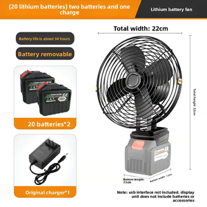 Ventilador Silencioso Recargable de 8 Pulgadas con Batería de Litio de 4000mAh de Larga Duración, Grado Industrial/DIY, para Camping, Pesca y Uso en Obras - Product Image 3