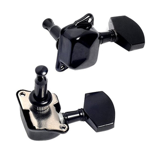 Mécaniques d'accordage semi-fermées noires 3L3R pour guitares électriques et acoustiques – Pièces de rechange - Product Image 4