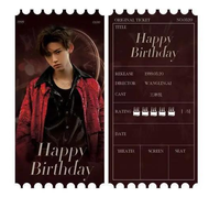 Carte de vœux en carton personnalisée avec impression recto-verso, papier holographique scintillant, pour billets de cinéma, de voyage, K-Pop et photos – Vente en gros