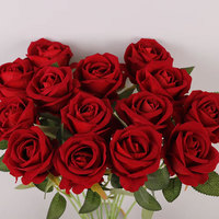 Roses artificielles en gros, rouge, blanc, rose mélangé, MOQ 50 pièces pour événements, fêtes, fournitures hôtelières
