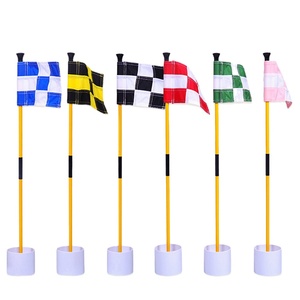 OEM изготовленный на заказ Стеклопластиковая булавка для гольфа, набор флажков с отверстиями для гольфа, для установки зеленых флагов и шестов, пронумерованных флагов для гольфа на полигон - Product Image 2