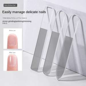<span class=keywords><strong>Lime</strong></span> <span class=keywords><strong>à</strong></span> ongles professionnelle double face en nano-verre et acier, mini <span class=keywords><strong>lime</strong></span> <span class=keywords><strong>à</strong></span> ongles lavable en plastique, outil de polissage pour une manucure sans danger, droite - Product Image 3