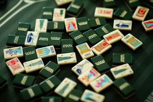 Jeu de Mahjong Thème Ville de Londres Vintage, Luxe, pour Enfants, Tuiles de Mahjong Thème Vin en Cristal, Américain 4 Couches CN;GUA - Product Image 4