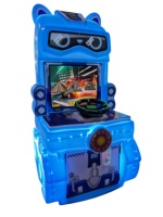 Machine de jeu pour enfants à monnayeur, thème course automobile, en plastique, avec lumières clignotantes et sons réalistes, 110/220V, pour centres de jeux, vente en gros usine